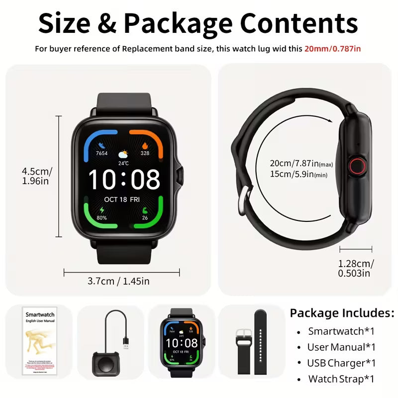 Smart Watch 4.65cm Full Touch Screen